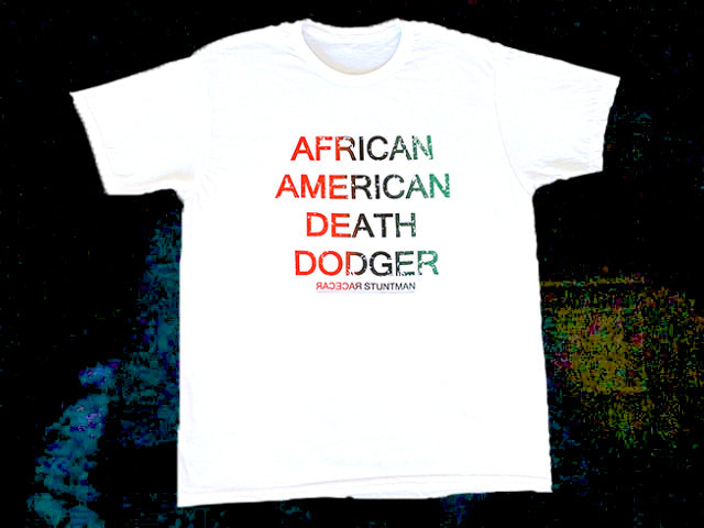 AFRICAN AMERICAN DEATH DODGER WHITE TEE